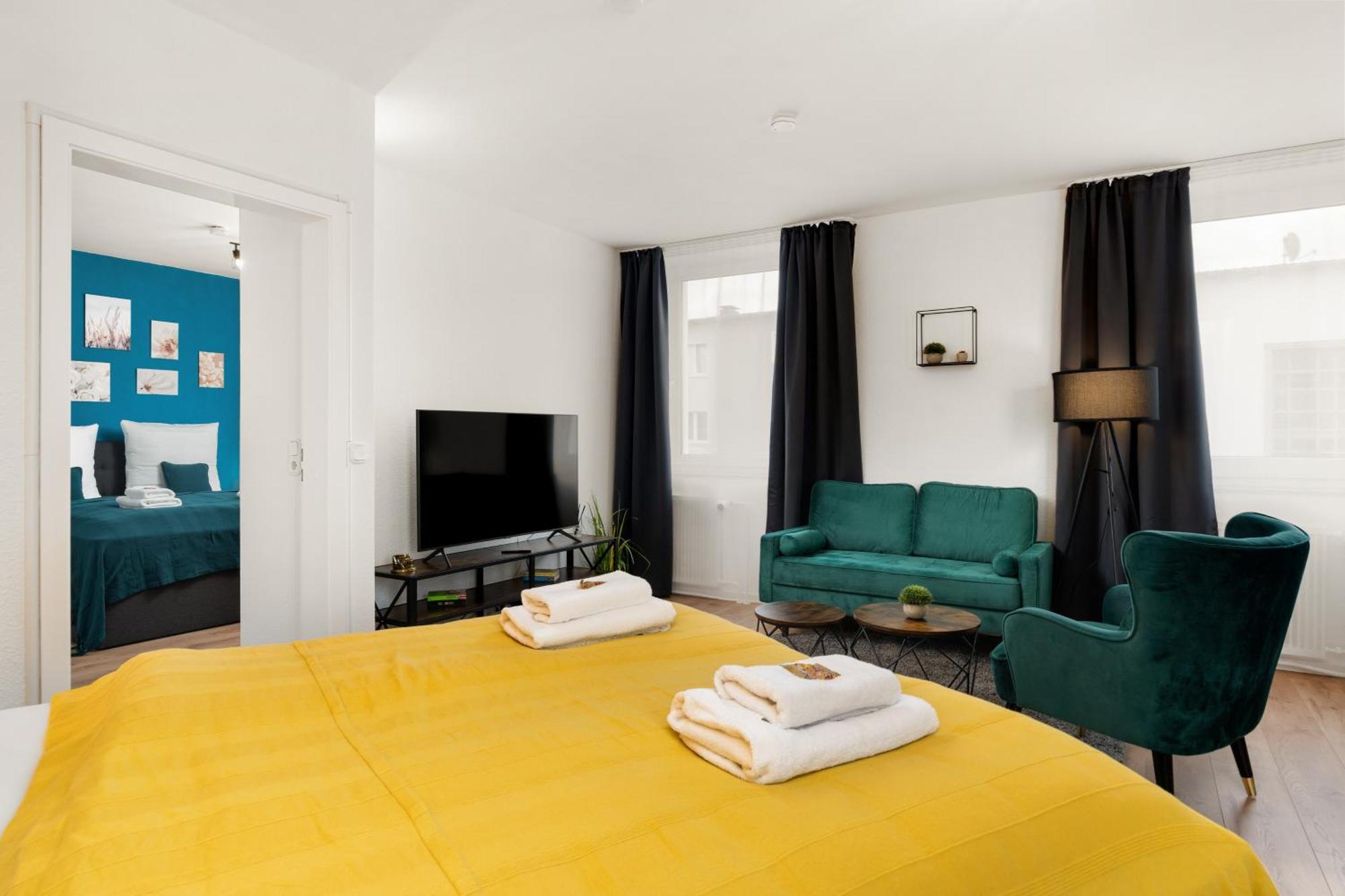 Free Living - City Design Apartments, Zentrum, Outlet, Balkon, Kueche Вольфсбург Екстер'єр фото