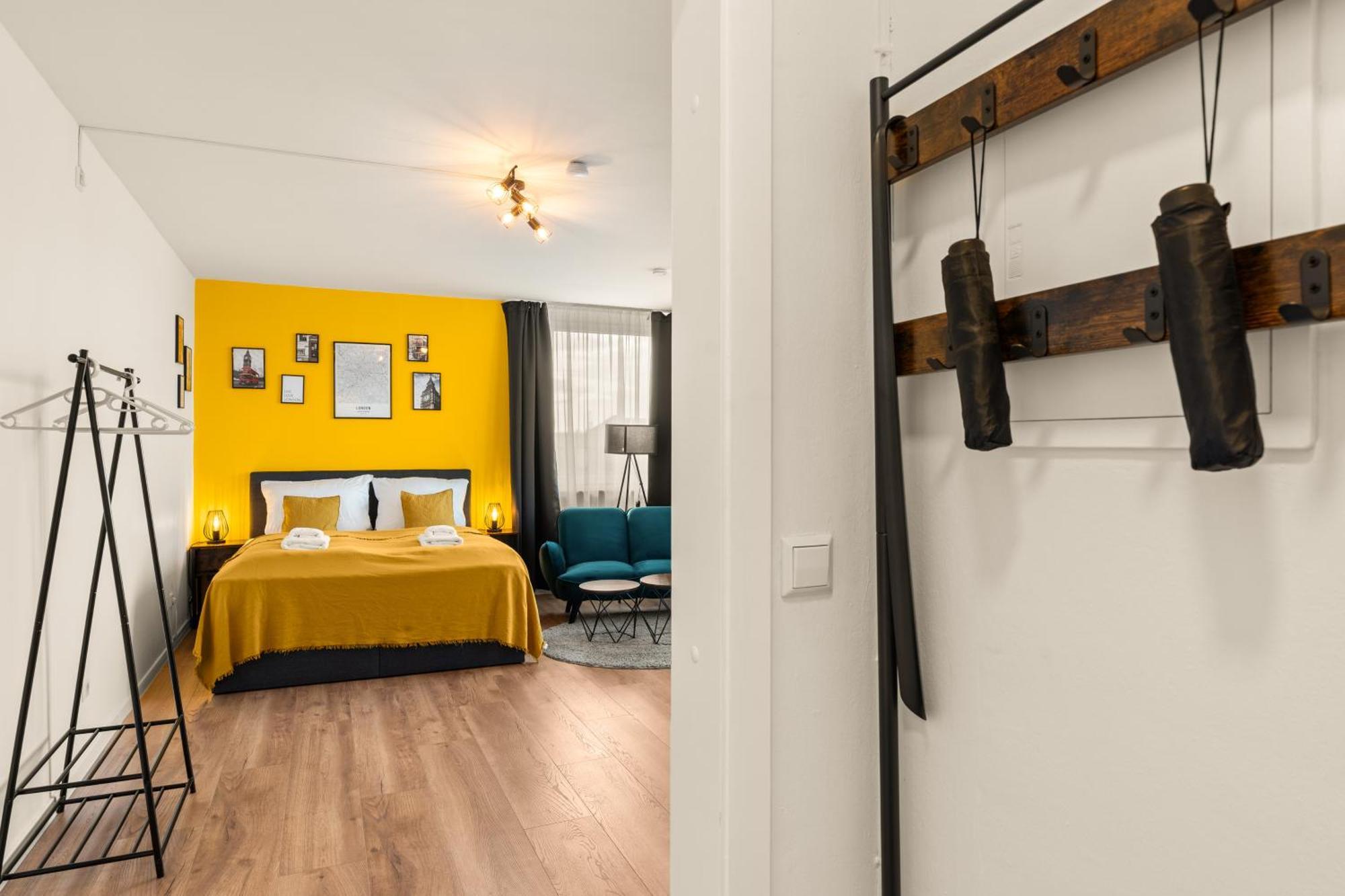 Free Living - City Design Apartments, Zentrum, Outlet, Balkon, Kueche Вольфсбург Екстер'єр фото