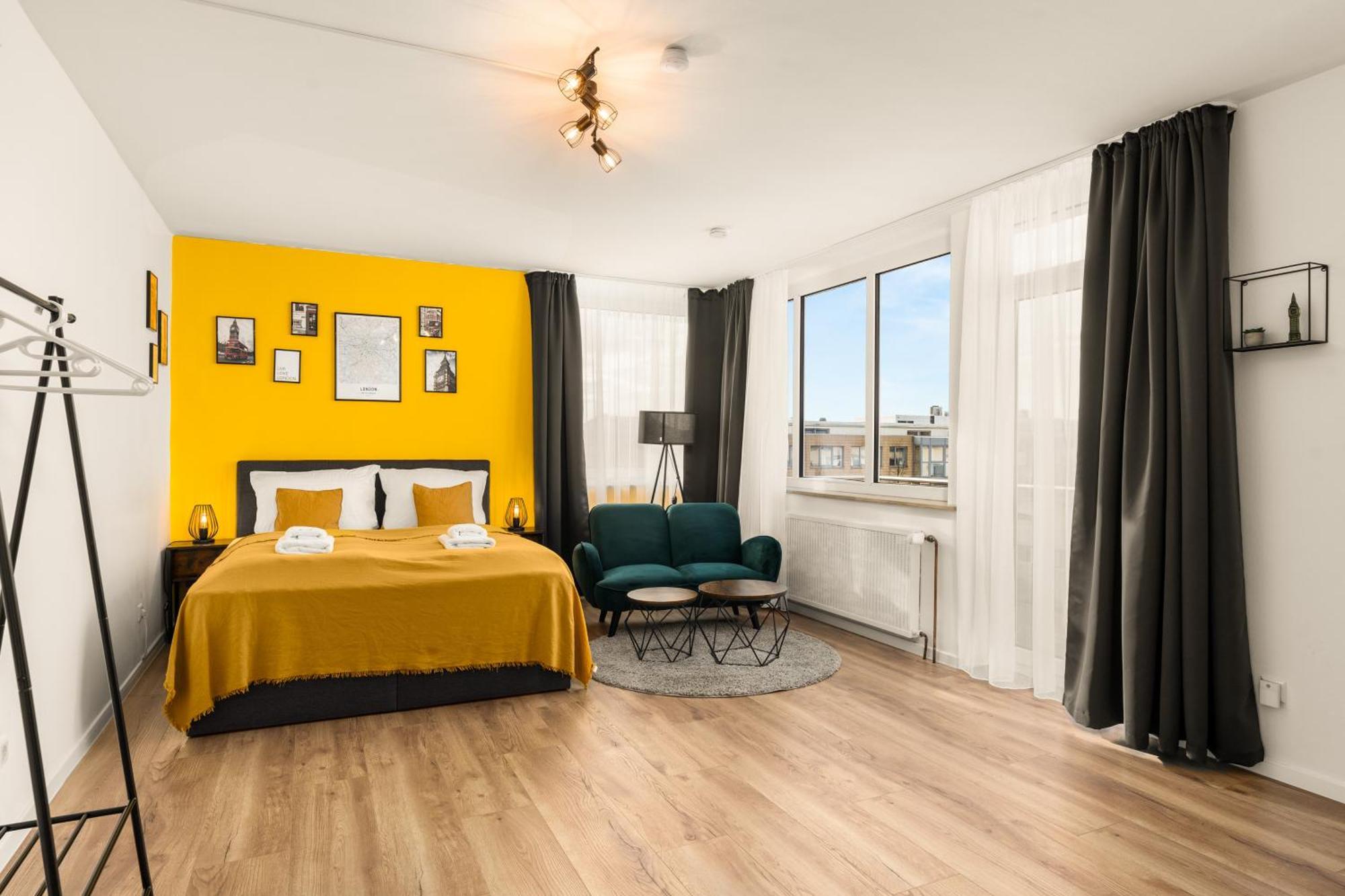 Free Living - City Design Apartments, Zentrum, Outlet, Balkon, Kueche Вольфсбург Екстер'єр фото