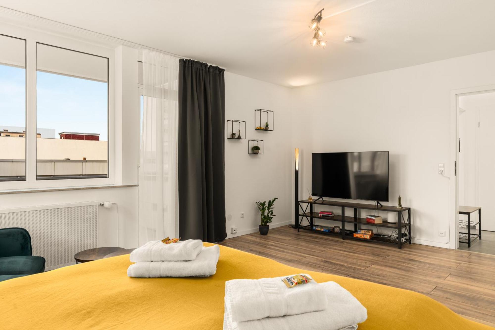 Free Living - City Design Apartments, Zentrum, Outlet, Balkon, Kueche Вольфсбург Екстер'єр фото